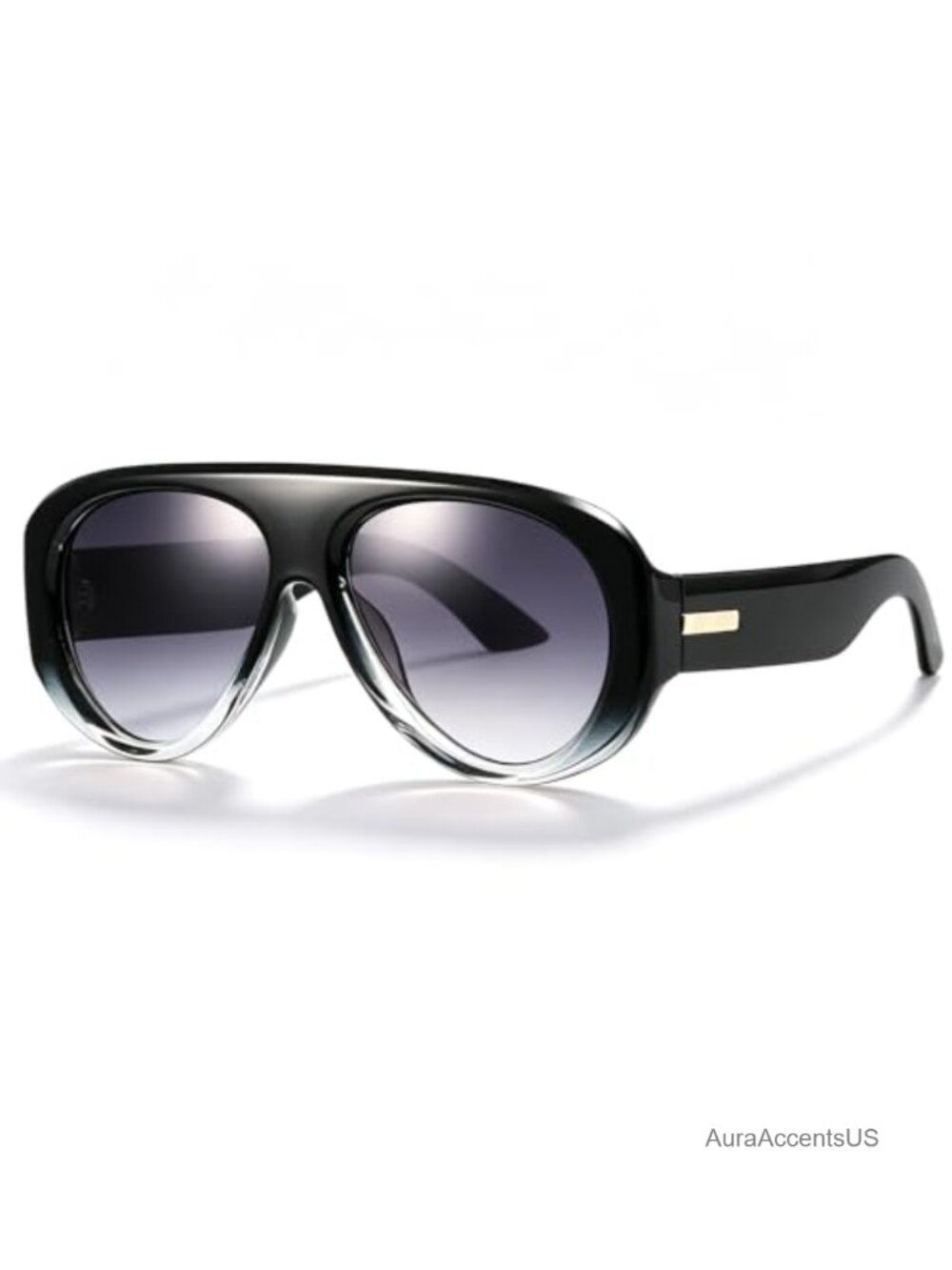 Oversized Retro Aviator Sunglasses 70s Big Shield Thick Frame UV400 Unisex